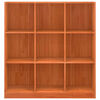 vidaXL Book Cabinet Wax Brown 40.94 x 12.99 x 43.31 in Solid Pine Wood