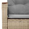 vidaXL Garden Sofa Beige, Light Grey