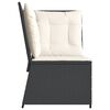 vidaXL Patio Sofa Black, Cream White