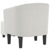 vidaXL Tub Chair White Faux leather, pinewood, plywood Single Footrest