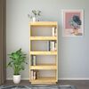 vidaXL Book Cabinet Natural Pine Solid pinewood Medium Book Cabinet
