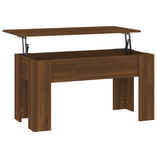 vidaXL Coffee Table Brown Oak Engineered Wood 39.8 x 19.3 x 20.5 in