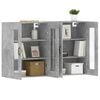 vidaXL Wall Mounted Cabinet Set of 2 Concrete gray