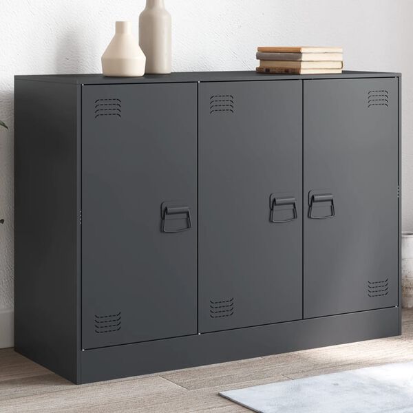 vidaXL Sideboard Anthracite Cold-rolled steel Medium