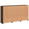 vidaXL Sideboard Brown Oak Engineered Wood, Glass Sideboard Rectangular