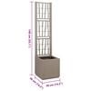 vidaXL Garden Planter Gray 36 x 36 x 140 cm Polypropylene