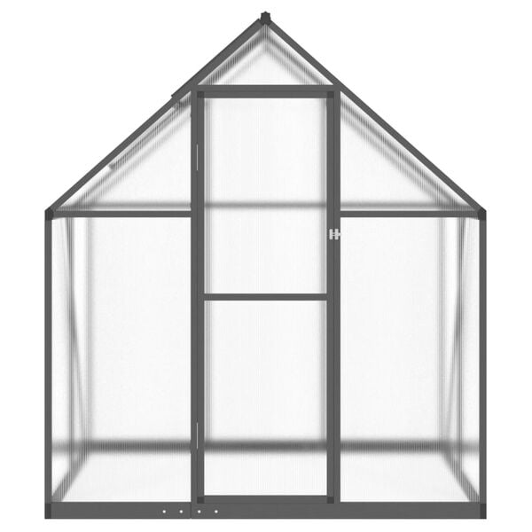 vidaXL Greenhouse Anthracite and Transparent Aluminum, polycarbonate (PC)