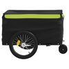 vidaXL Bike Trailer Black and Green 66.1 lb Iron