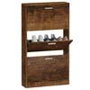 vidaXL Shoe Cabinet Smoked Oak Engineered Wood Medium Shoe Cabinet