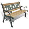 vidaXL Garden Bench Bronze and Wood Wood and Iron 33.1 in