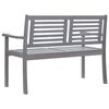 vidaXL Bench Grey Eucalyptus wood Medium Ergonomic Garden Bench