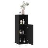 vidaXL Bathroom Furniture Set Black Engineered wood Medium