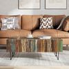 vidaXL Coffee Table Multicolor Solid reclaimed wood and iron Medium