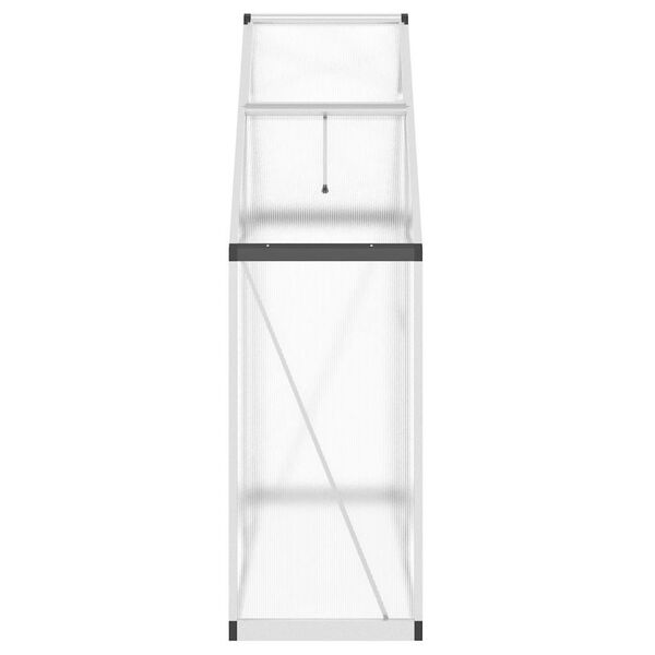 vidaXL Greenhouse Silver and Transparent