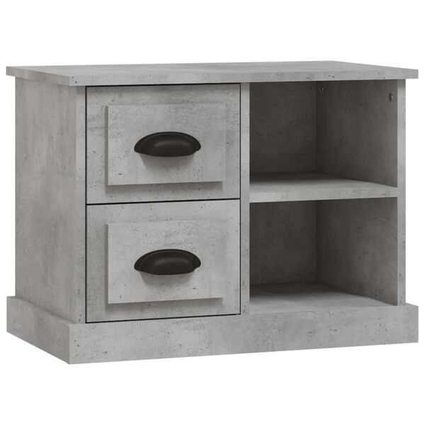vidaXL Bedside Cabinet Concrete Grey Engineered Wood Medium