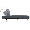 vidaXL Chaise Lounge Dark Grey Velvet 21.7 in x 55.1 in x 27.6 in