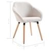 vidaXL Dining Chairs 6 pcs Cream Fabric