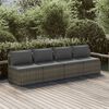 vidaXL Garden Lounge Set Grey PE Rattan Medium Garden Lounge Set
