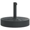 vidaXL Parasol Base Black PE (Polyethylene), Concrete, Iron 55.1 lbs
