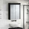 vidaXL Bathroom Mirror Cabinet TULUM Black 23.62 x 6.50 x 30.71 in