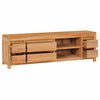 vidaXL TV Cabinet Teak Brown Solid Teak Wood Medium