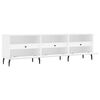 vidaXL TV Cabinet White Engineered wood, Iron 59.1 in x 11.8 in x 17.5 in