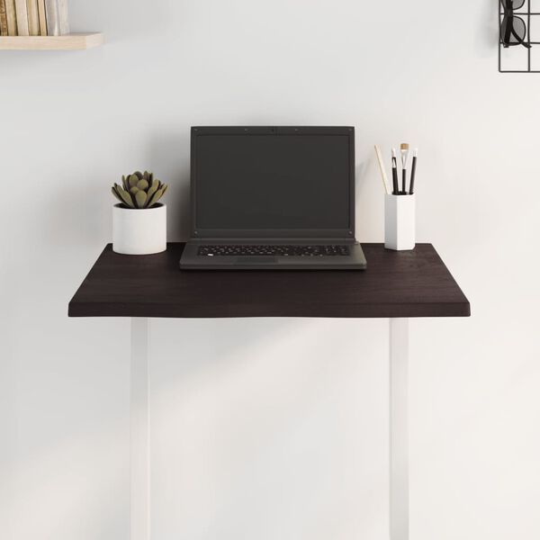 vidaXL Table Top Dark brown Solid oak wood Heavy Weight Endurance