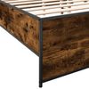 vidaXL Bed Frame Smoked Oak Engineered wood, Steel Double Durable