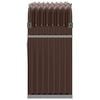 vidaXL Log Holder Brown 47.2"x17.7"x39.4" Galvanized Steel