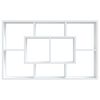 vidaXL Wall Shelf High Gloss White Engineered Wood 33.5 x 6.3 x 20.7 in