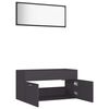 vidaXL Bathroom Furniture Set Grey Engineered wood, acrylic