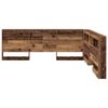 vidaXL Storage Headboard with Shelf Old Wood 78.74 in Engineered Wood