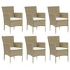 vidaXL Dining Set Beige
