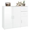 vidaXL Sideboard High gloss white Engineered wood Medium Sideboard