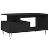 vidaXL Coffee Table Black Engineered Wood and Metal