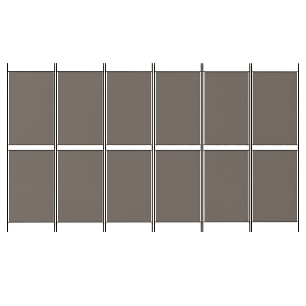 vidaXL 6-Panel Room Divider Anthracite 118.1"x70.9" Fabric