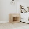 vidaXL Bedside Cabinet Set of 2 Oak Engineered wood, MDF Small