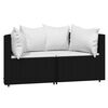 vidaXL Patio Lounge Set Black, White
