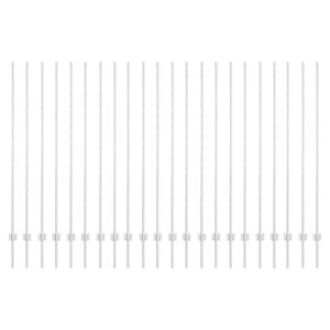 vidaXL Fence Post 44 pcs Silver 78.74 in Steel