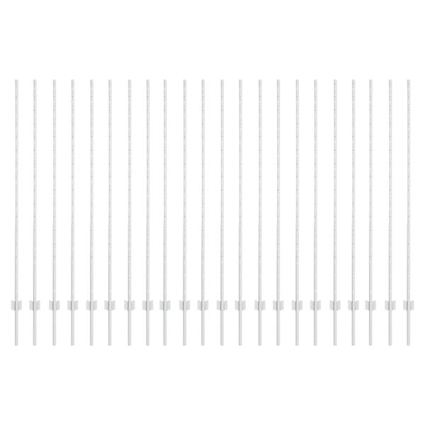 vidaXL Fence Post 44 pcs Silver 78.74 in Steel