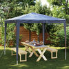 vidaXL Party Tent Blue Polyethylene, Iron Large UV-resistant materials