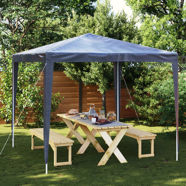vidaXL Party Tent Blue Polyethylene, Iron Large UV-resistant materials