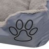 vidaXL Dog Bed with Padded Cushion Size XXL Grey