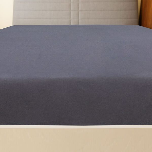 vidaXL Jersey Fitted Sheet Gray 100% Cotton 39 x 79 in