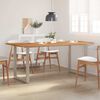 vidaXL Dining Table Natural wood with silver legs
