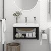 vidaXL Washbasin Frame With Basin Black frame, White basin