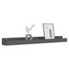 vidaXL Wall Shelf Gray Solid pine wood Wall mounting Wall Shelf