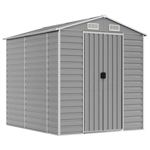 vidaXL Garden Shed Light grey Galvanized steel 75.2 x 84.6 x 78.0 in