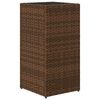 vidaXL Garden Planter Set of 2 Brown Powder-coated steel, PE rattan