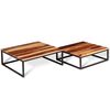 vidaXL Nesting Table Set of 2 Brown Solid Acacia Wood Medium